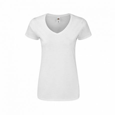 Camiseta Mujer Blanca Iconic V-Neck algodón