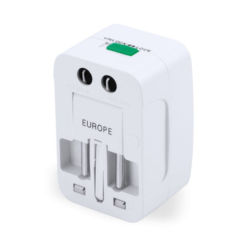 Adaptador Enchufes Tyru. USA, Europa, Asia, Reino Unido