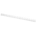 Canutillo q-connect redondo 22 mm plastico blanco capacidad 200 hojas caja de 50 unidades