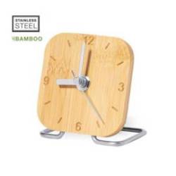 Reloj Cargador Inalámbrico Sostenible de Bambú Personalizable con Desp