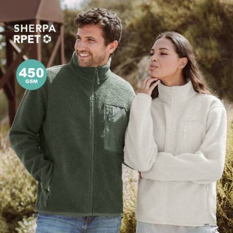 Chaqueta Killian con material sherpa RPET de 450g/m2