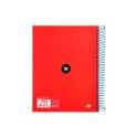 CUADERNO ESPIRAL LIDERPAPEL A5 MICRO ANTARTIK TAPA FORRADA120H 90GR CUADRO 5MM 5 BANDAS 6 TALADROS COLORES SURTIDOS