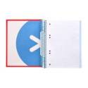 CUADERNO ESPIRAL LIDERPAPEL A5 MICRO ANTARTIK TAPA FORRADA120H 90GR CUADRO 5MM 5 BANDAS 6 TALADROS COLORES SURTIDOS