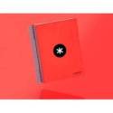 CUADERNO ESPIRAL LIDERPAPEL A5 MICRO ANTARTIK TAPA FORRADA120H 90GR CUADRO 5MM 5 BANDAS 6 TALADROS COLORES SURTIDOS