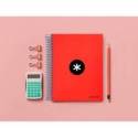 CUADERNO ESPIRAL LIDERPAPEL A5 MICRO ANTARTIK TAPA FORRADA120H 90GR CUADRO 5MM 5 BANDAS 6 TALADROS COLORES SURTIDOS